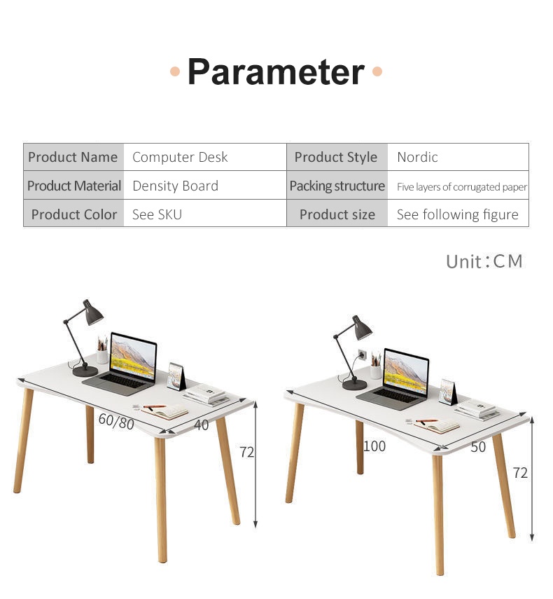 Nordic style desk 120cm table computer desk desktop table home student