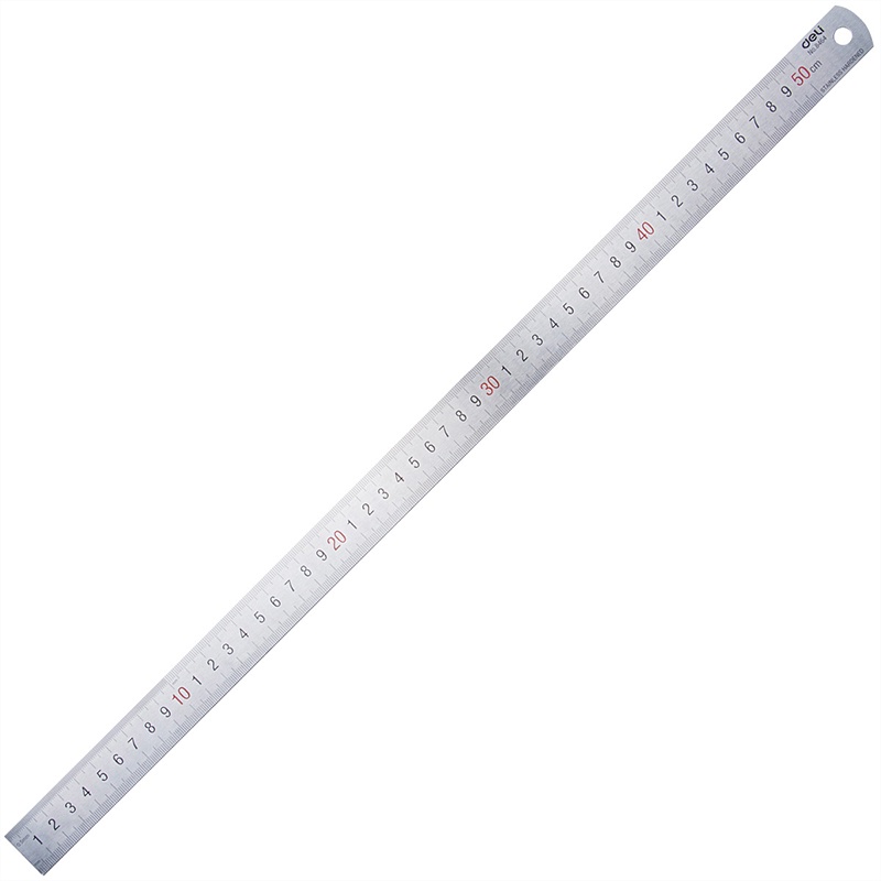 Deli 50CM Steel Ruler Metric and Inch Graduation School Supplies E8464 ...