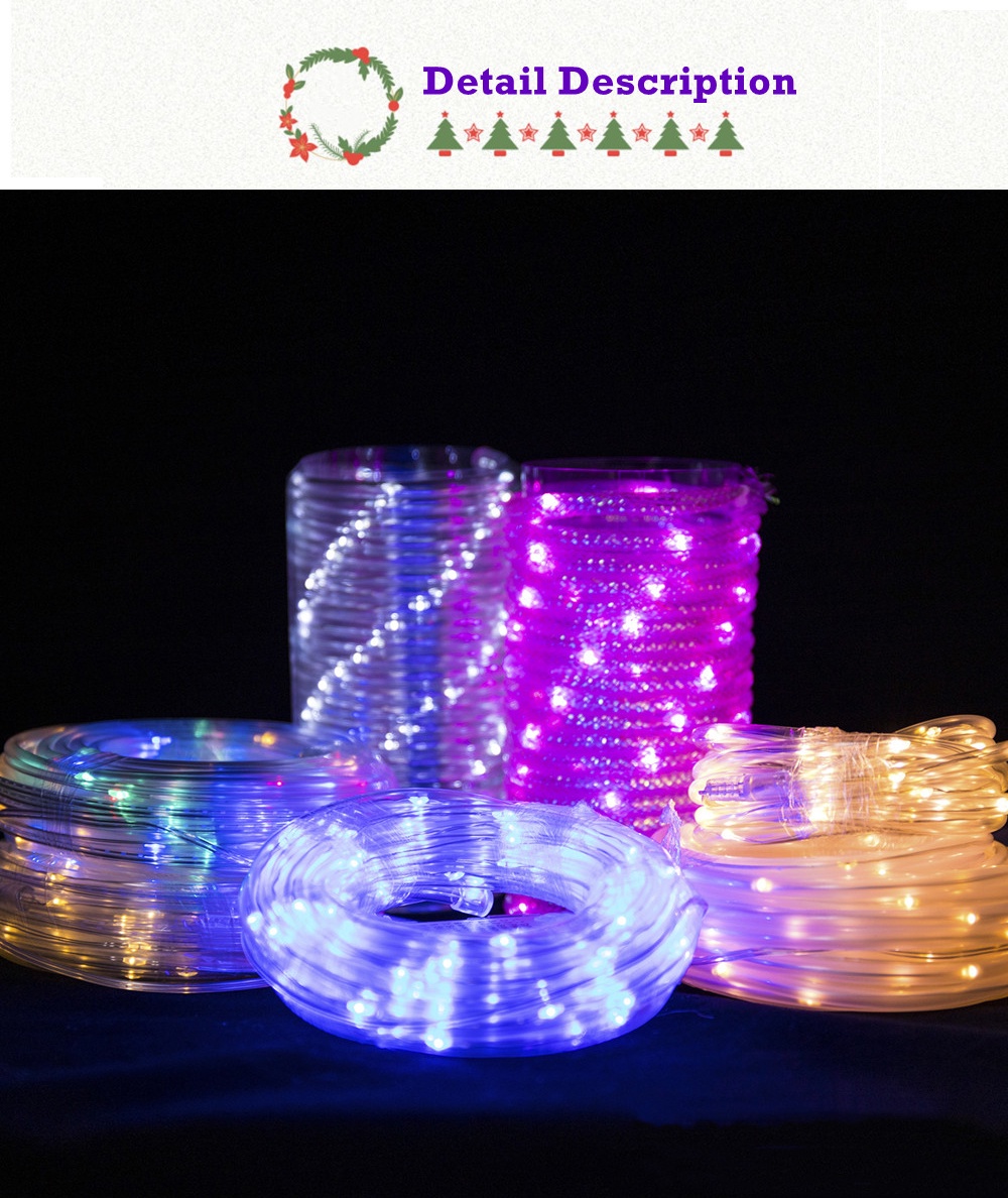 New 10/22/32m Led String Tube Light 8 Modes Lampu Fairy Lights ...
