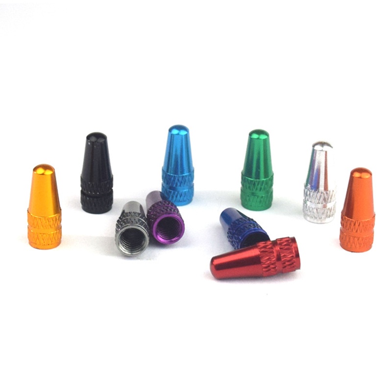 10Pcs Aluminum Alloy Road MTB Track Racing Bike Tube Tyre Bicycle Tire  Wheel FV French Valve Cap Presta AIR Valve Caps Colors
