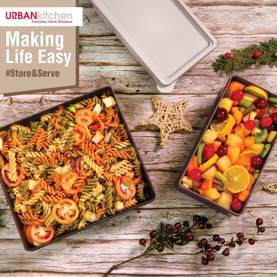 URBAN KITCHEN PP (Polypropylene) Square Storage Container 10 inch ...