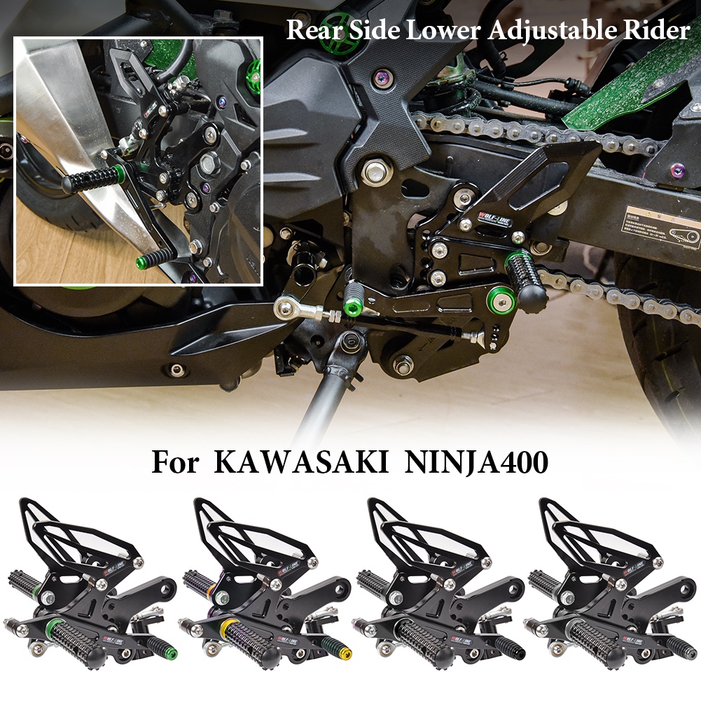 Ultrasupplier Ninja 400 Accessories Motorcycle Adjustable Rear Set ...