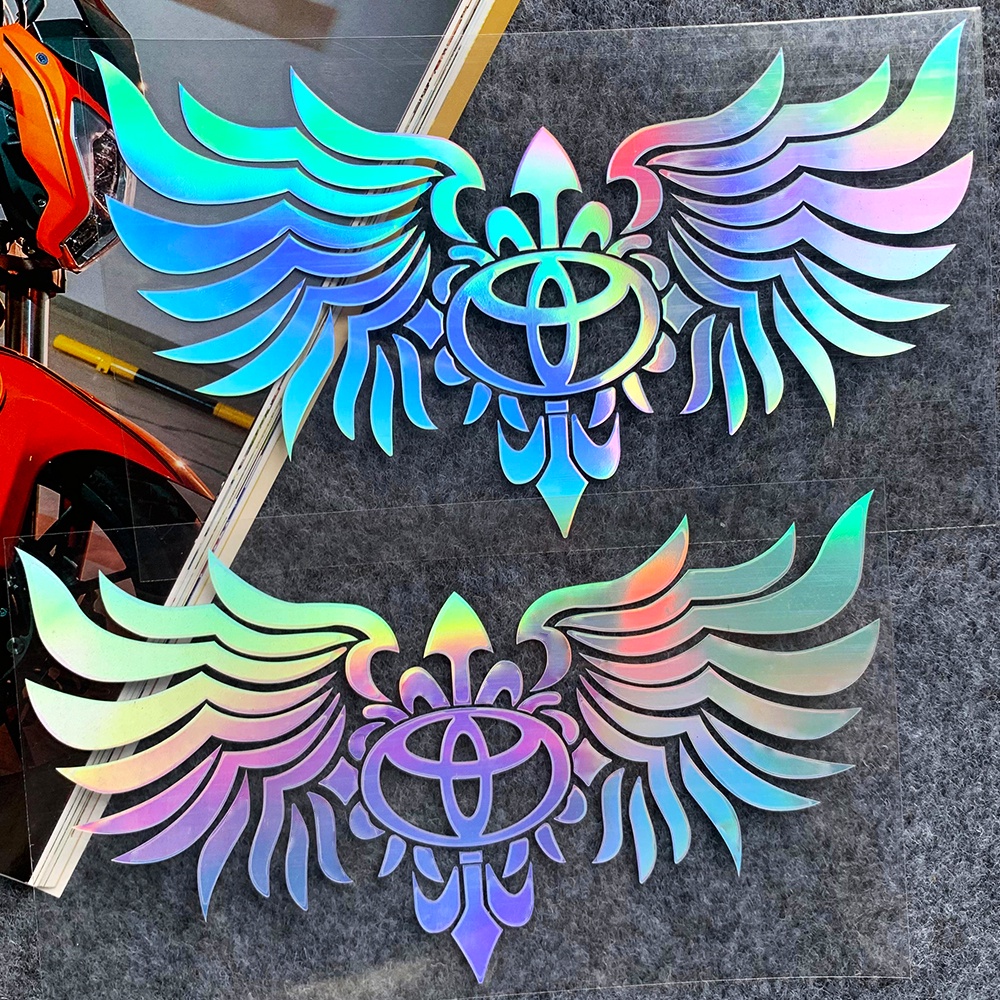 Toyota Wings Laser Sticker Car Engine Cover Bumper Windshield Emblem ...