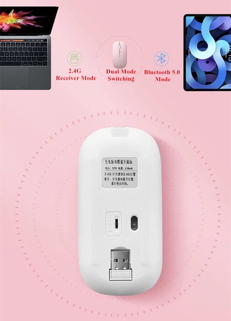 Dual Mode Bluetooth 2.4G Wireless Mouse One-Click Desktop Function ...