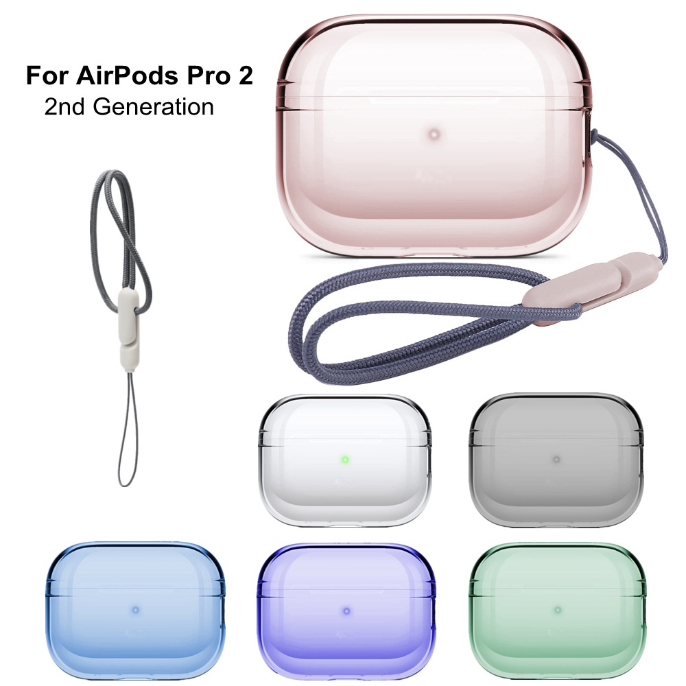 Transparent Soft Protective Case Cover with Incase Lanyard For Airpods Pro  Airpods 2nd Generation