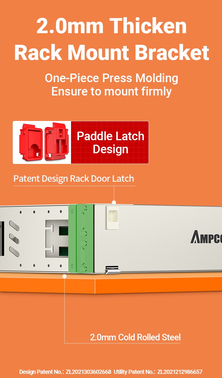 AMPCOM 24-Core ODF Optical Distribution Frame Optic Patch Panel LC SC ...