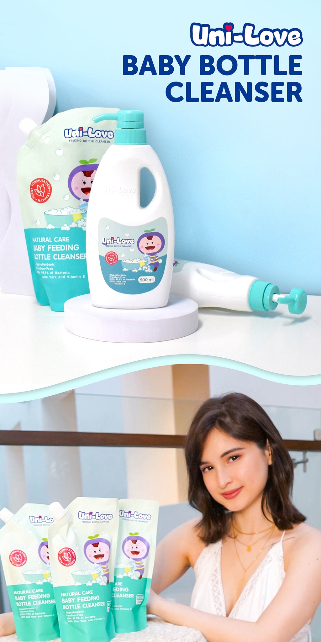 UniLove Baby Bottle Cleanser 500ml x2 Shopee Philippines