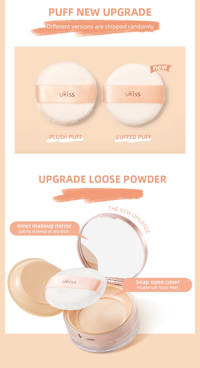 Ukiss Loose Powder Makeup Oil Control Long-Lasting Waterproof Sweat ...