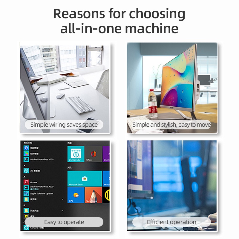 All In One Desktop Pc 20 Inch Brand Computer Home Office Desktop Full ...