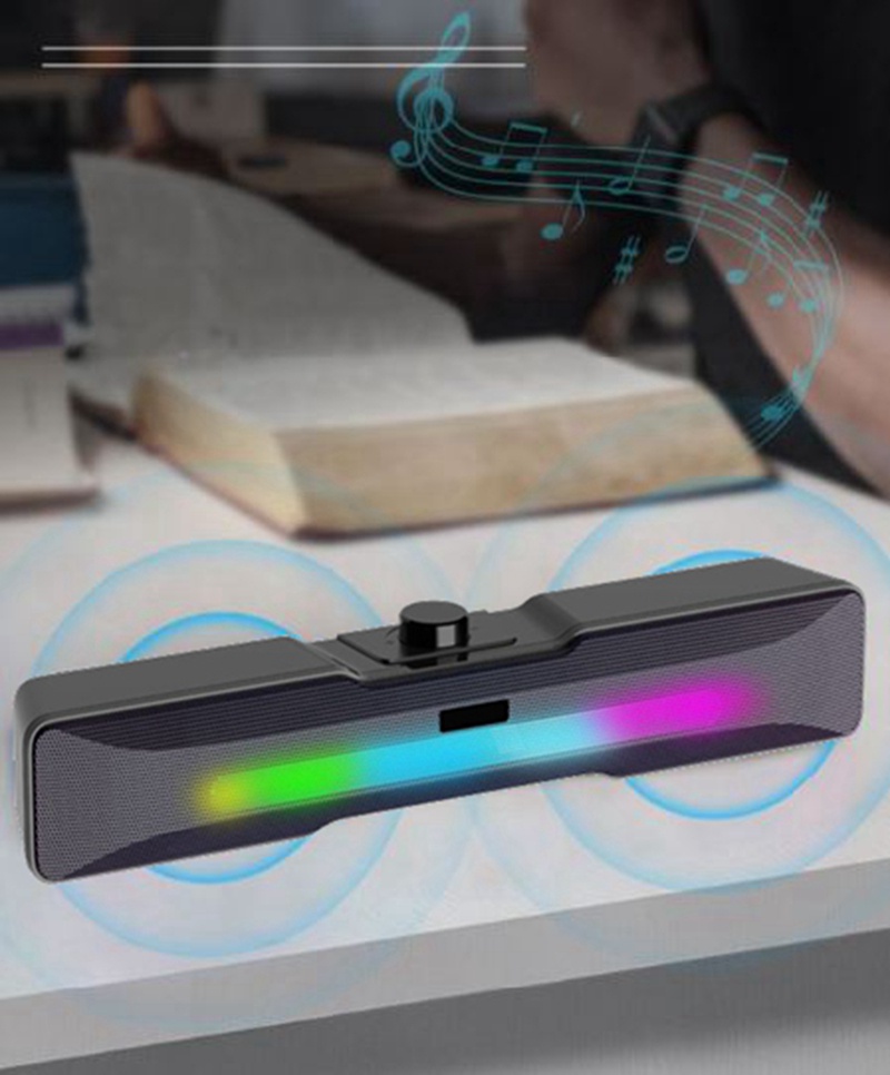 NBY217 RGB Subwoofer Soundbar Wireless Bluetooth Desktop Speaker With ...