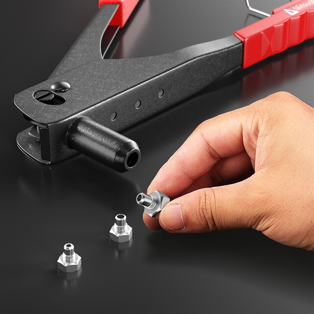 Mitsushi MMDJ4 4 Nozzles Hand Riveter Riveter (2.4mm, 3.2mm, 4.0mm, 4 ...