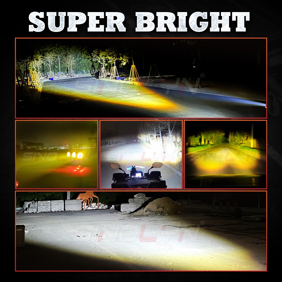 2PCS BI-LED Projector Lenses V1 V2 V3 Mini Driving Light Dual Color ...