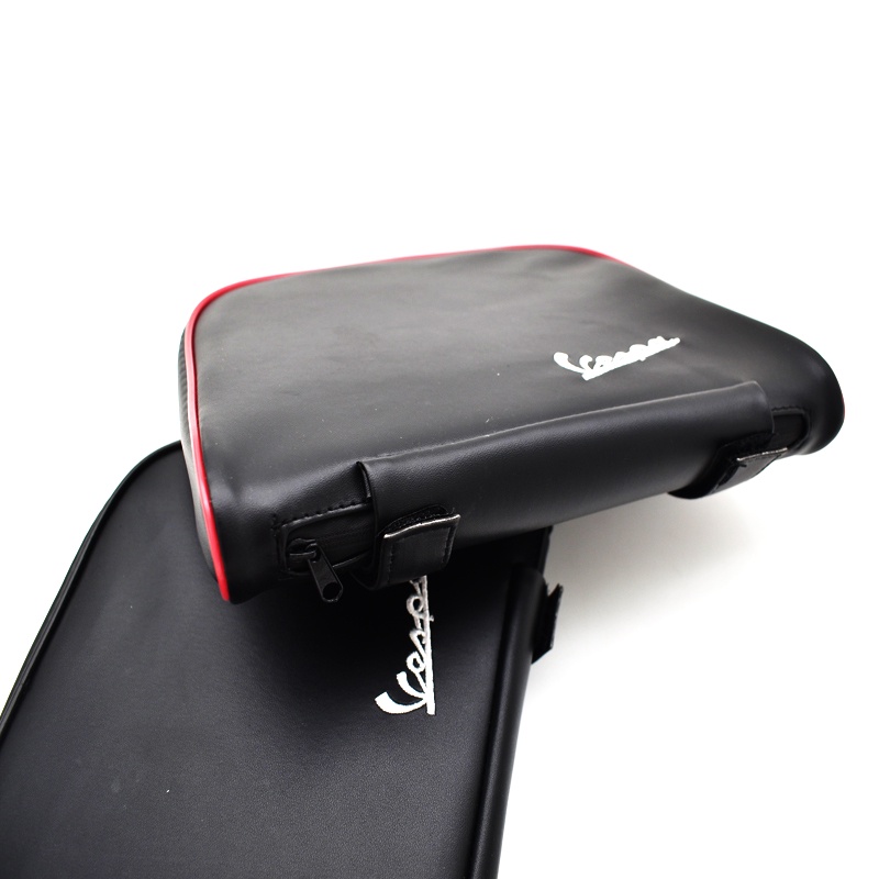 Porte-Bagages Arrière + Coussin Dossier Pour Vespa - Universel 50/125/150/250/300 GTS - Chromé Argenté