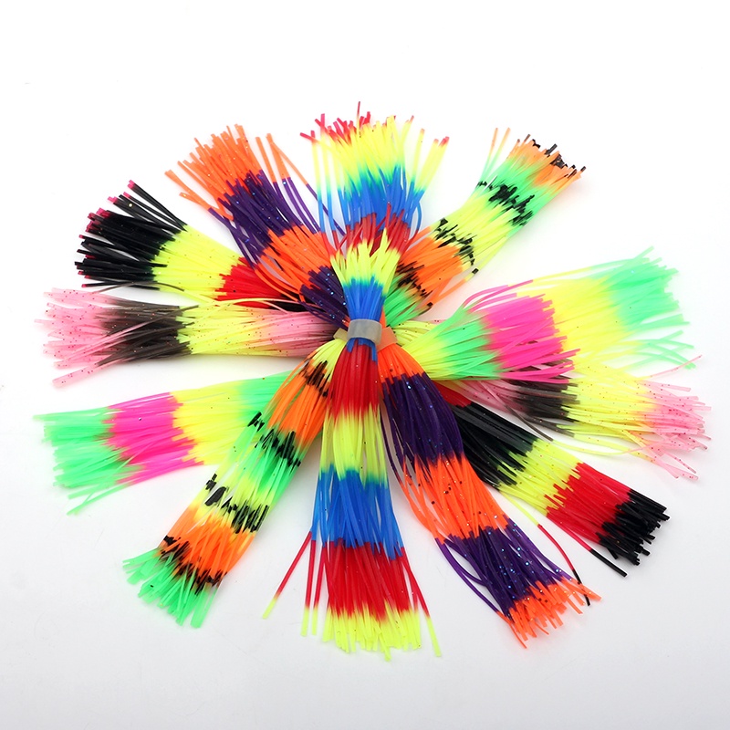 Rompin 6 Pcs Mixed Color Fishing Silicone Skirts For Spinnerbait Buzz ...