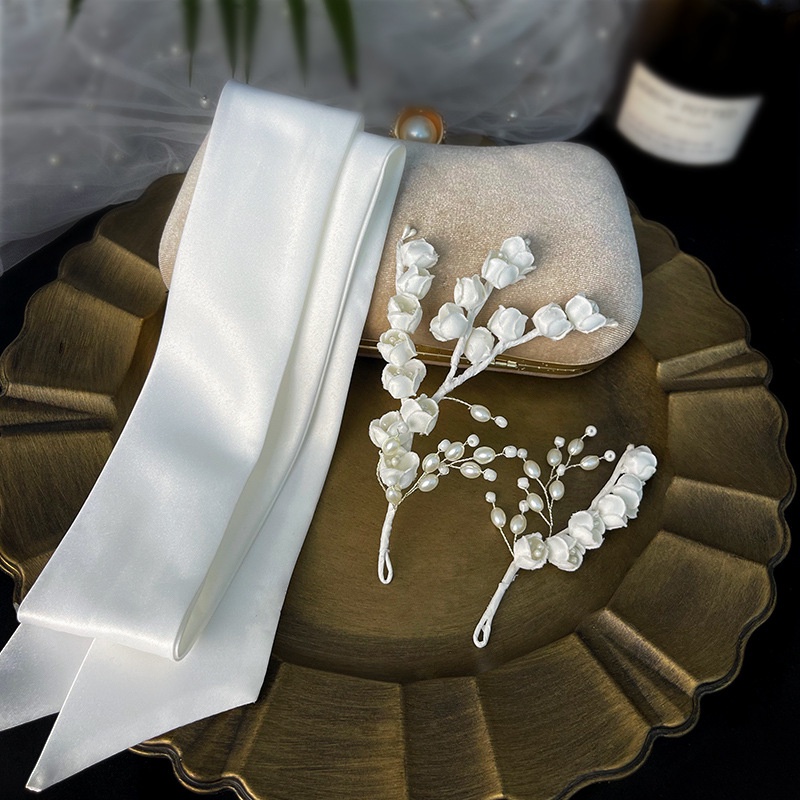 Fashion Super Fairy Lily of The Valley Bud Hairpin Hair Band Set Bride