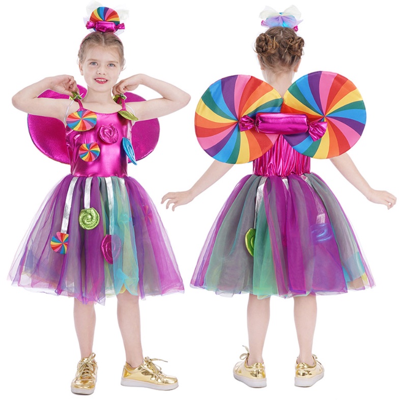Candy Princess Dress for Girl Lollipop Birthday Theme Party Costumes ...