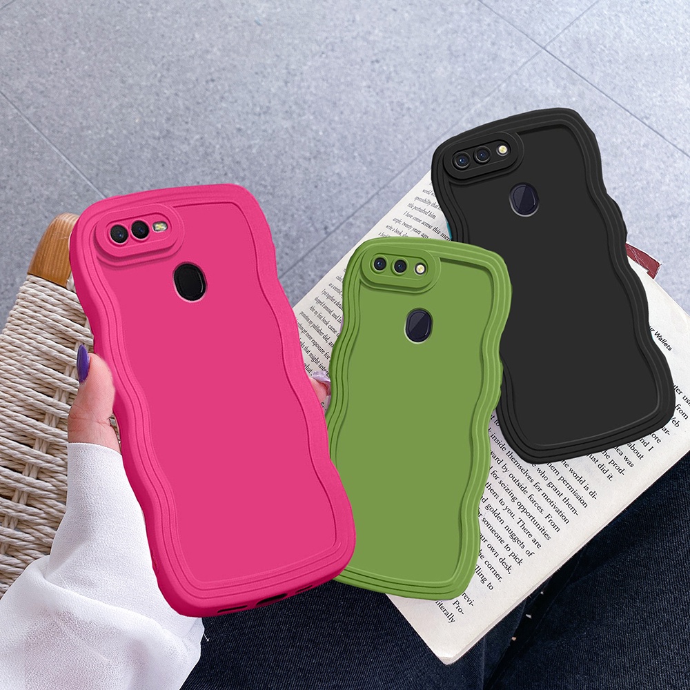 Oppo A5S A7 A12 R15 R17 A5 F9 Wave Bumper Candy Color Slim Shockproof ...