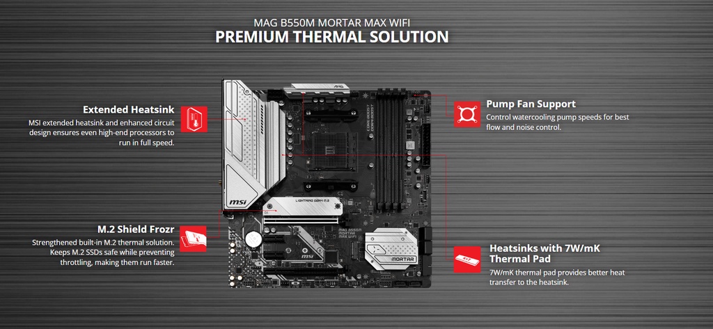 AMD Ryzen 5 5600X Processor with MSI MAG B550M MORTAR MAX WIFI