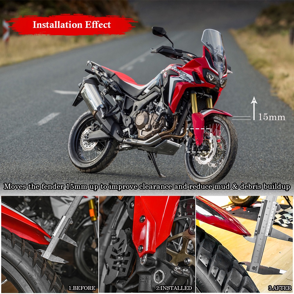 Ultrasupplier Stainless Steel Front Fender Riser Mudguard Lift Bracket ...