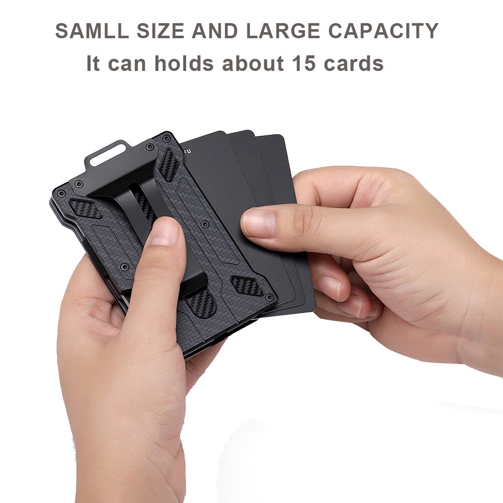 US Mechanical Style Minimalist Wallets for Men Aluminum Credit Card ...