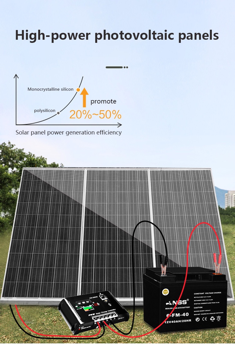 NSS complete solar generator solar panel+10A solar charging controller+ ...