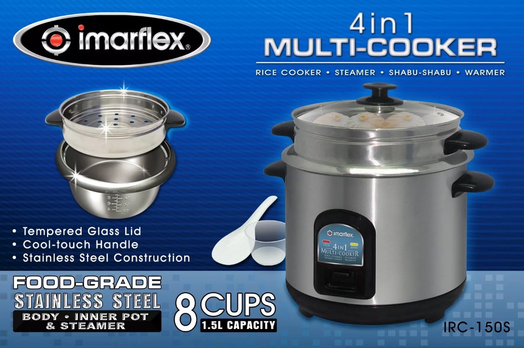 Imarflex Rice Cooker in Multi-cooker Cups Stainless