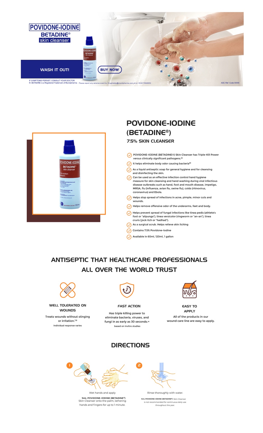 BETADINE® Skin Cleanser 60mL (Povidone-iodine) | Shopee Philippines