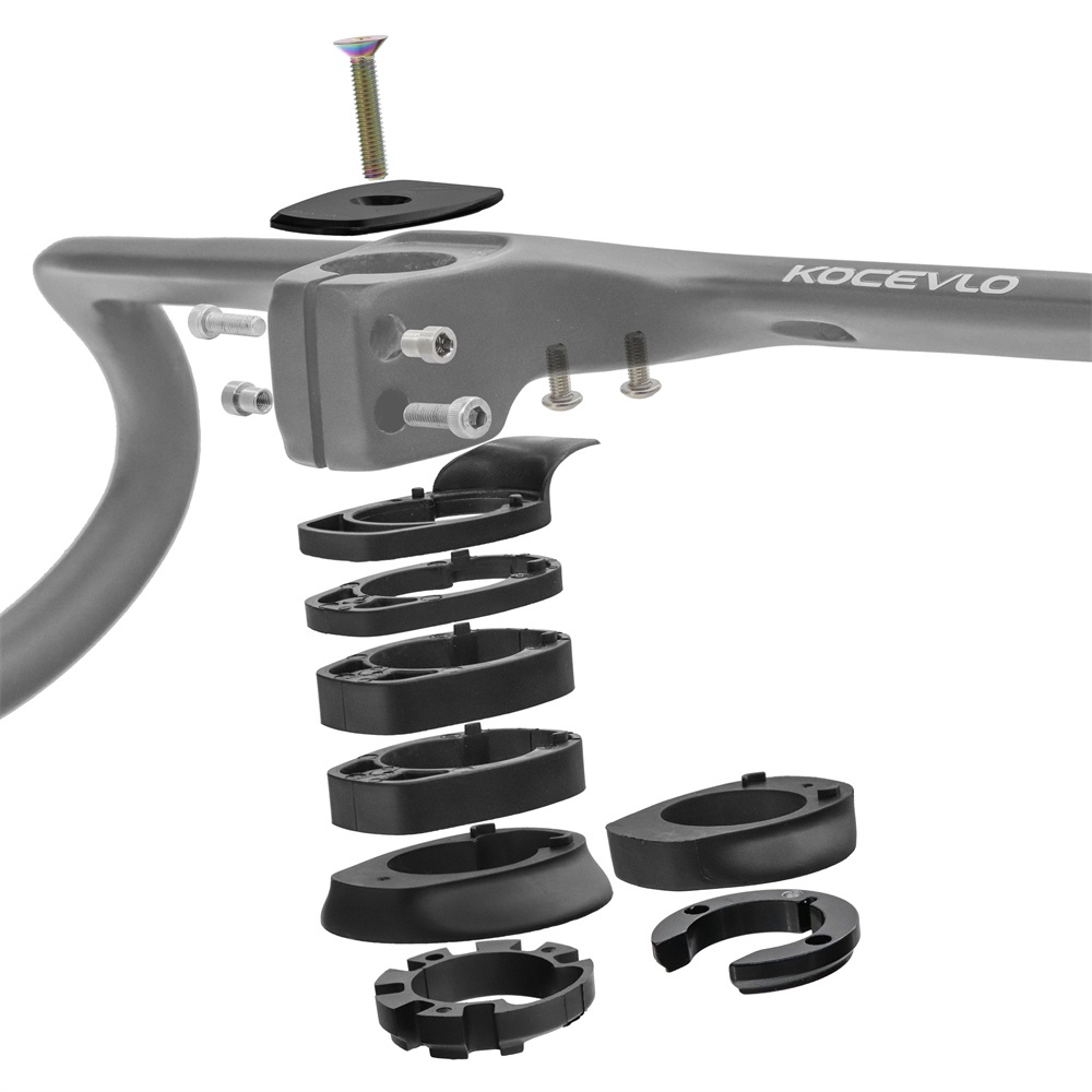 KOCEVLO Carbon Road Bicycle Handlebar Integrated Handlebar Internal Cable Routing With holder