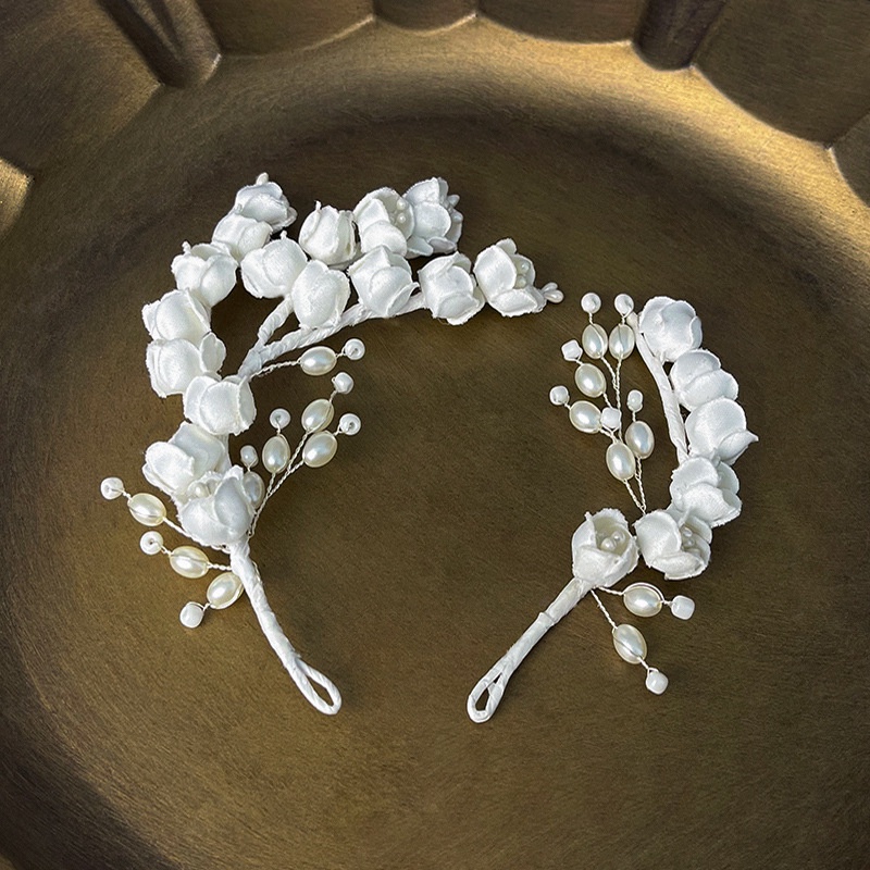 Fashion Super Fairy Lily of The Valley Bud Hairpin Hair Band Set Bride