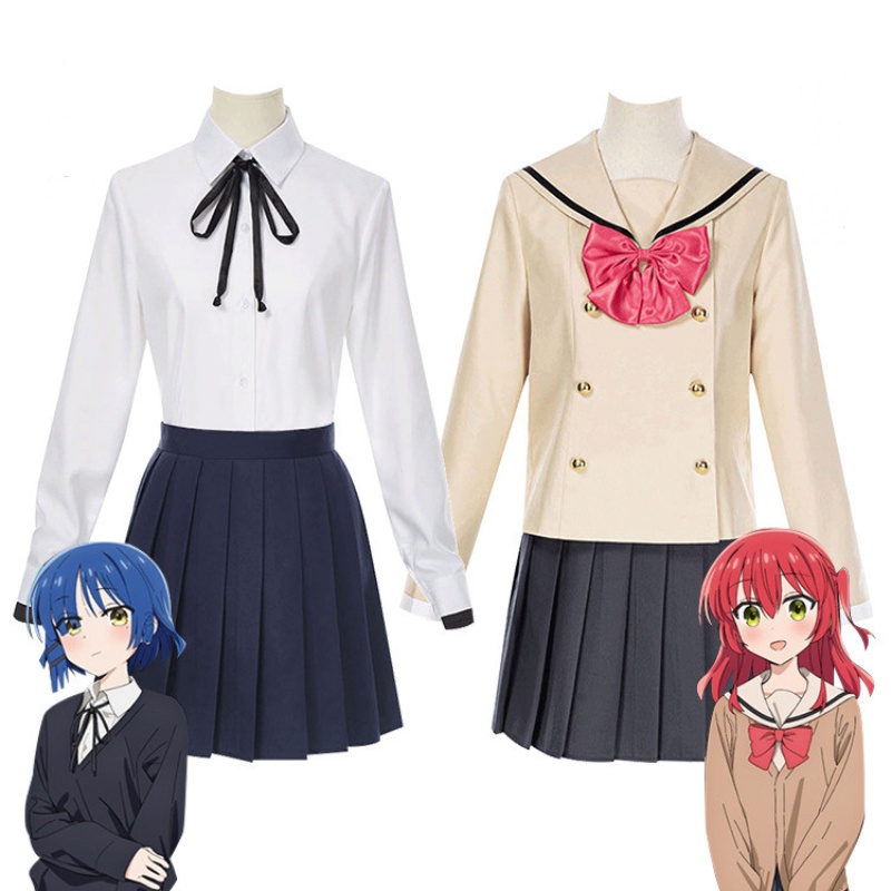 Anime Bocchi the Rock! Cosplay Costume Hitori Gotoh JK Uniform Ryo ...
