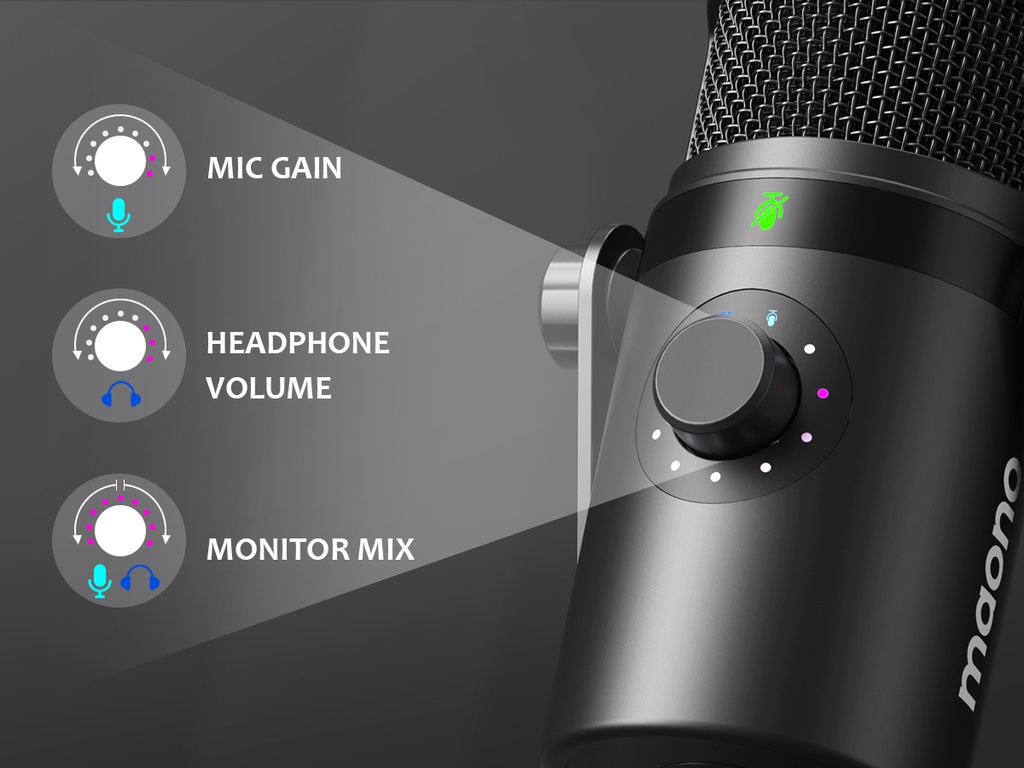 Maono PD400X Professional Podcast Dynamic Microphone USB/XLR Dual Mode ...