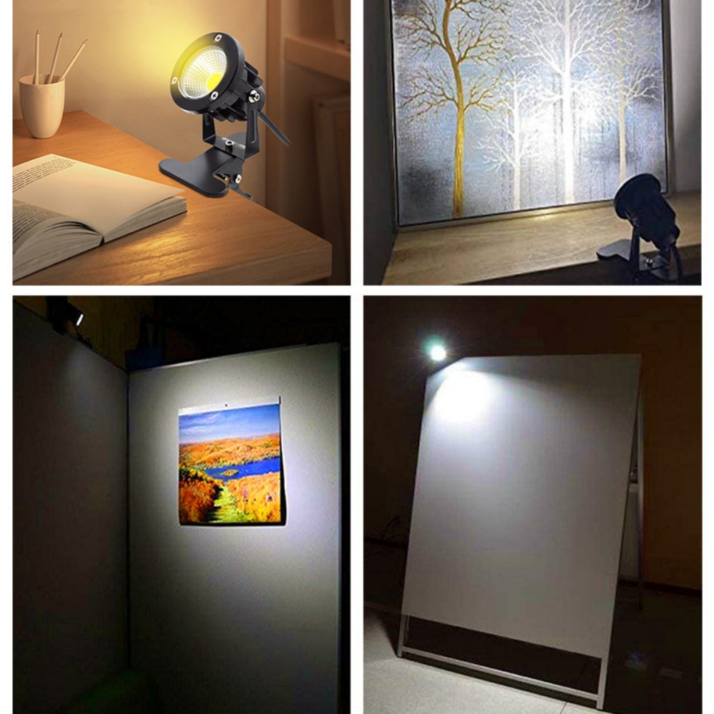 Outdoor 1pc 10W COB LED Clip on Light, IP65 Waterproof Adjustable Desk ...