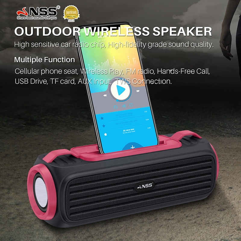 NSS wireless speaker Bluetooth rechargeable with CP stand easy to carry ...