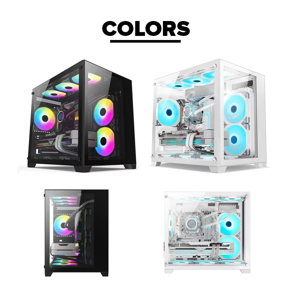 EasyPC | Keytech Robin Mini Dual Chamber Micro ATX PC Case Black or ...