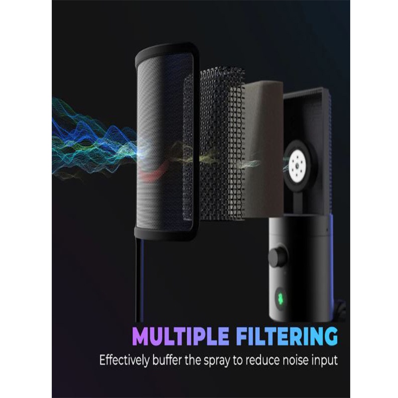 Fifine T669 Pro3 RGB Uni-directional USB Microphone Bundle with Volume ...