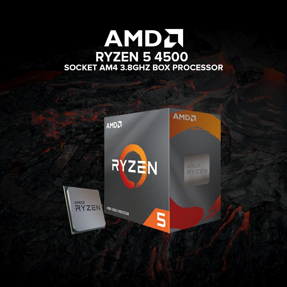EasyPC | AMD Ryzen 5 4500 Socket Am4 3.6GHz Desktop Processor | 6