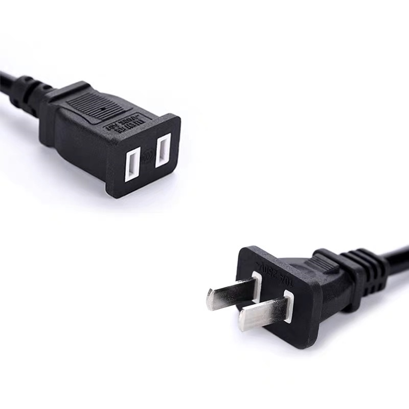 Two-plug power extension cord two plugs 2-core two-hole foot TV fan ...