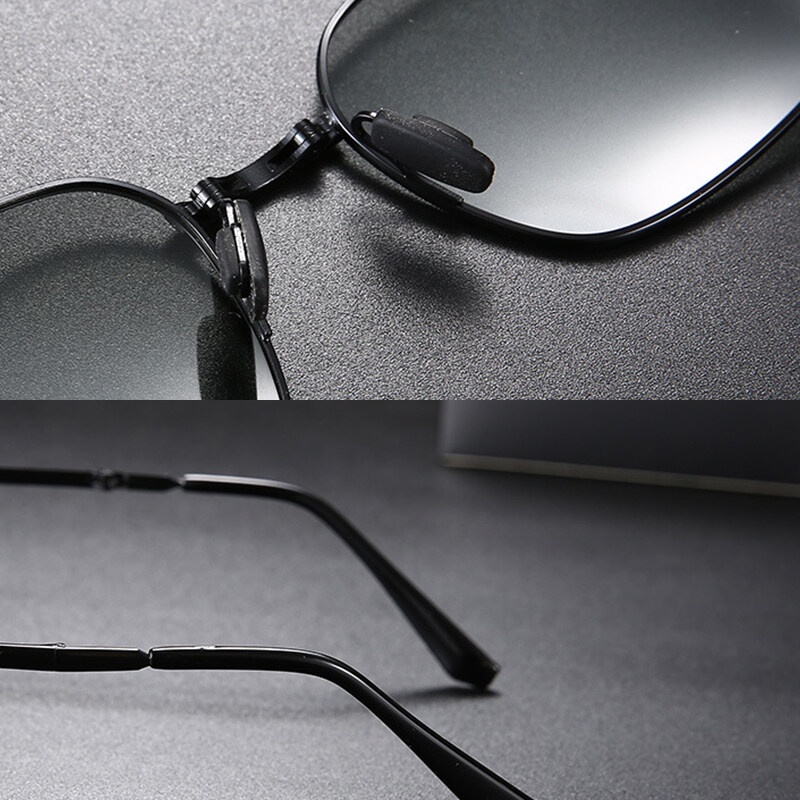 Shades For Men Folding Photochromic Sun Glasses Driving With Alloy