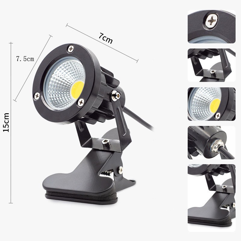 Outdoor 1pc 10W COB LED Clip on Light, IP65 Waterproof Adjustable Desk ...