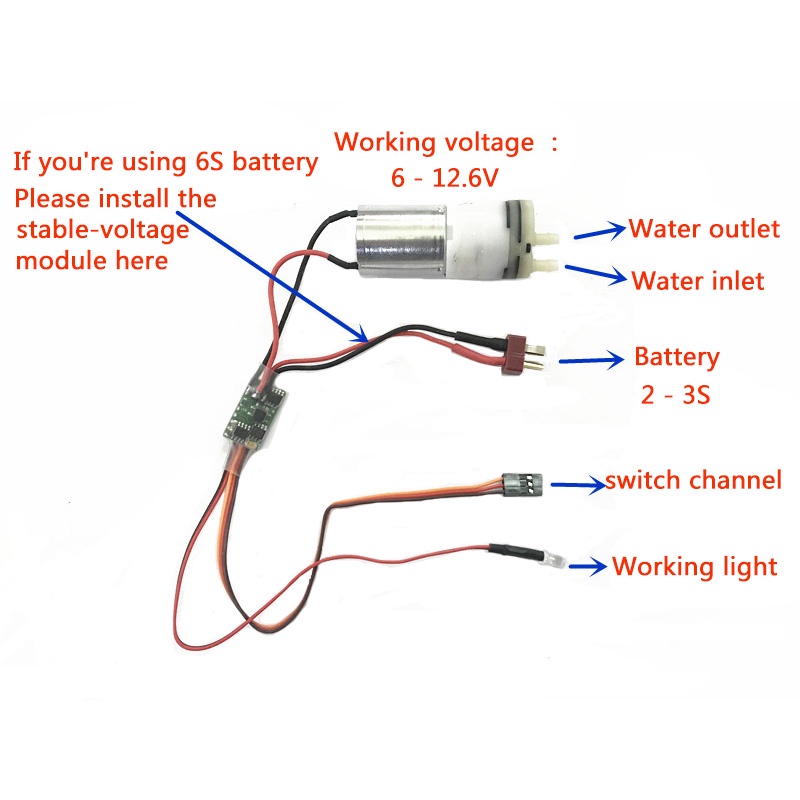 RC Two-way ESC 40A/50A/60A/80A Bidirectional Water-Cooled brushless ESC ...
