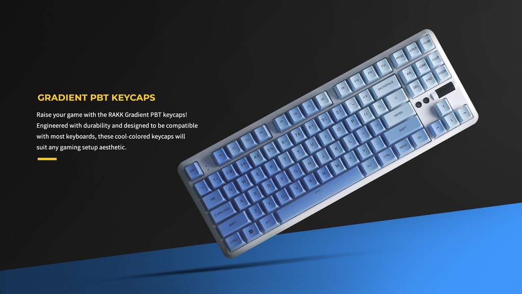 EasyPC | RAKK GRADIENT PBT Keycaps Dye-Sub OEM Profile Blue, Green, or ...