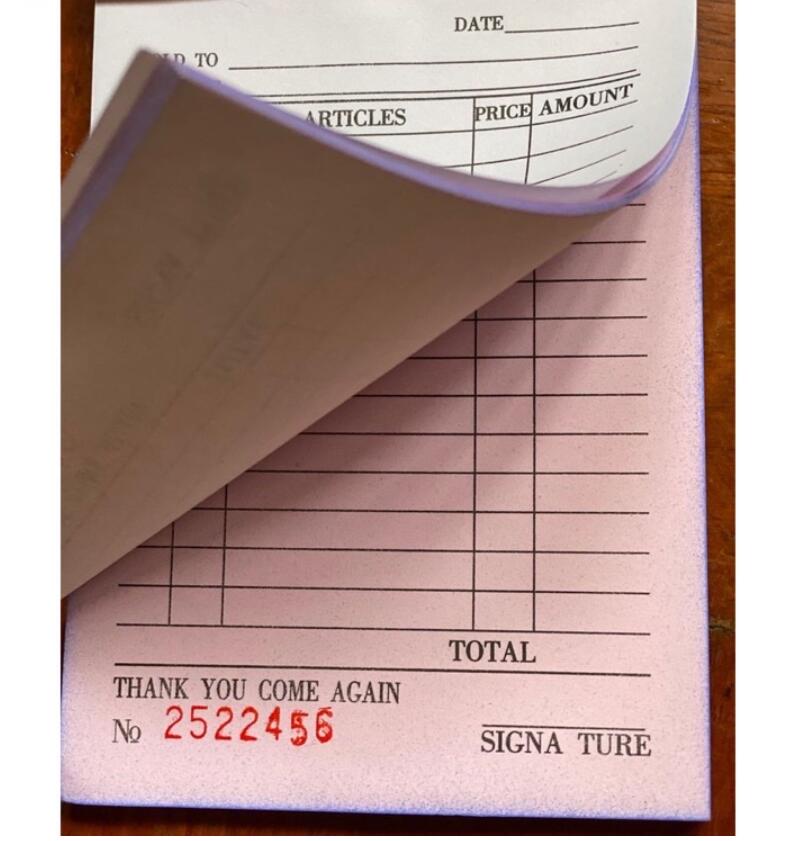LOVE&HOME Duplicate Carbonized Paper Receipt (Set Of 10) | Shopee ...