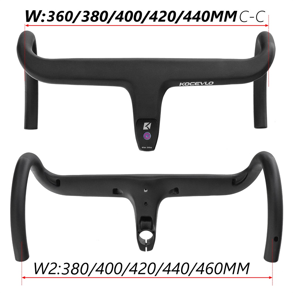 KOCEVLO Carbon Road Bicycle Handlebar Integrated Handlebar Internal ...