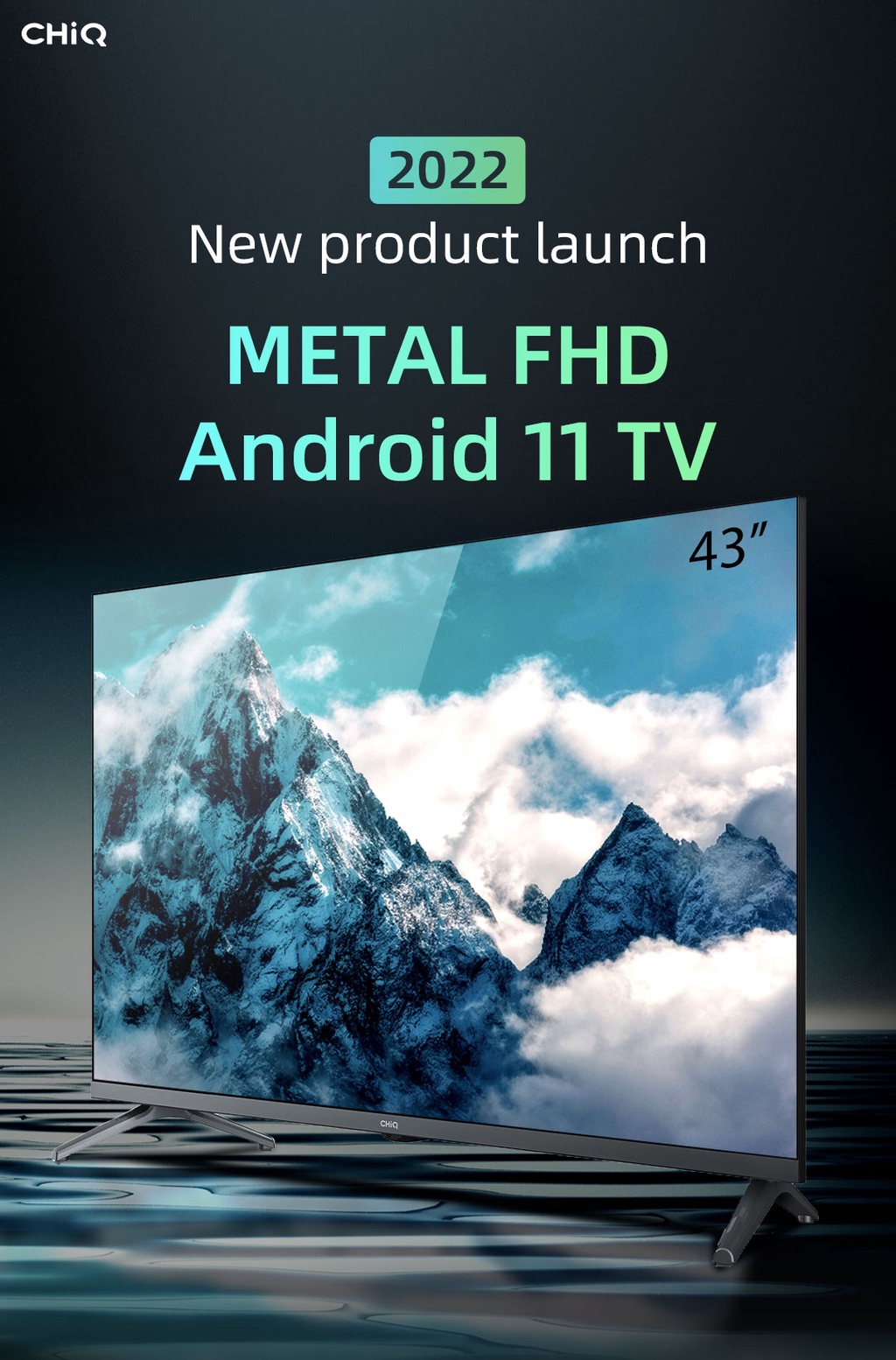 Télévision CHIQ L43N8I Smart TV 43 Android 11 FHD Framless - Bluetooth 5.0  - Récepteur Intégré - DOLBY VISION - Electro Mall