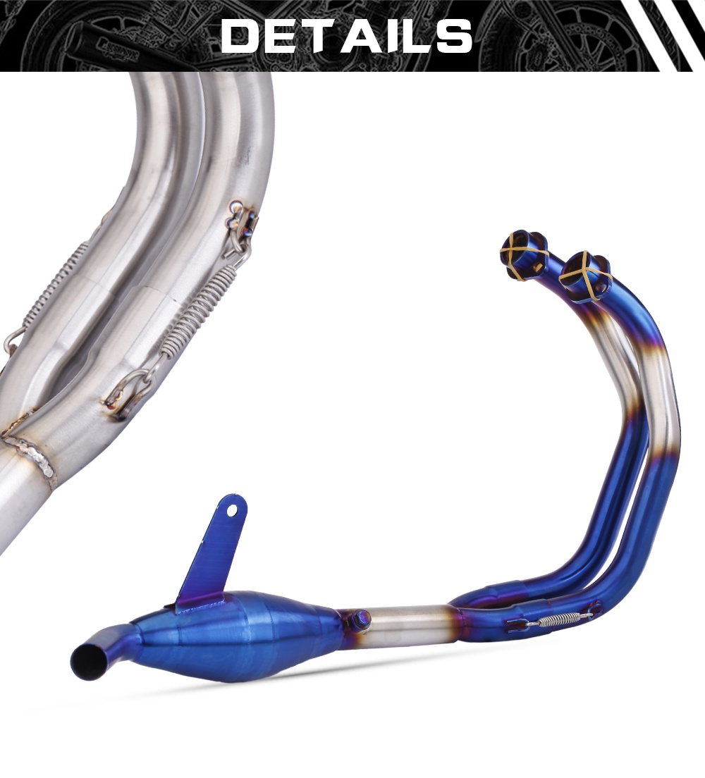 For Yamaha YZF R3 R25 MT03 Motorcycle Exhaust Full Systems Front Middle ...