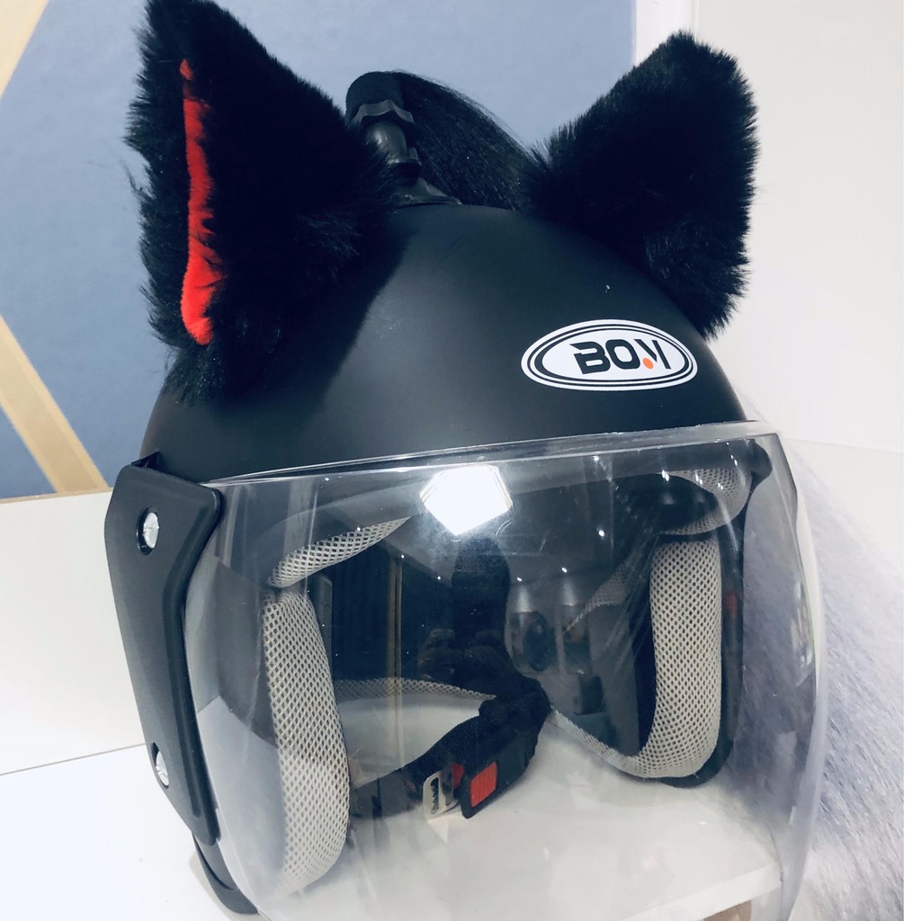 Orecchie Da Gatto Per Casco Moto | Decorazione Adesiva 3 Paia - Design Divertente, Facile Applicazione - Foto 6