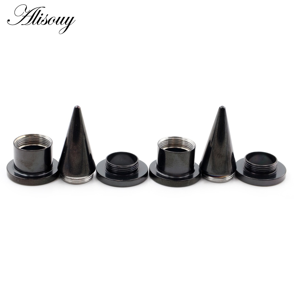 Alisouy 2 Pieces Stainless Steel Spike Ear Plug Expander Stretchers ...