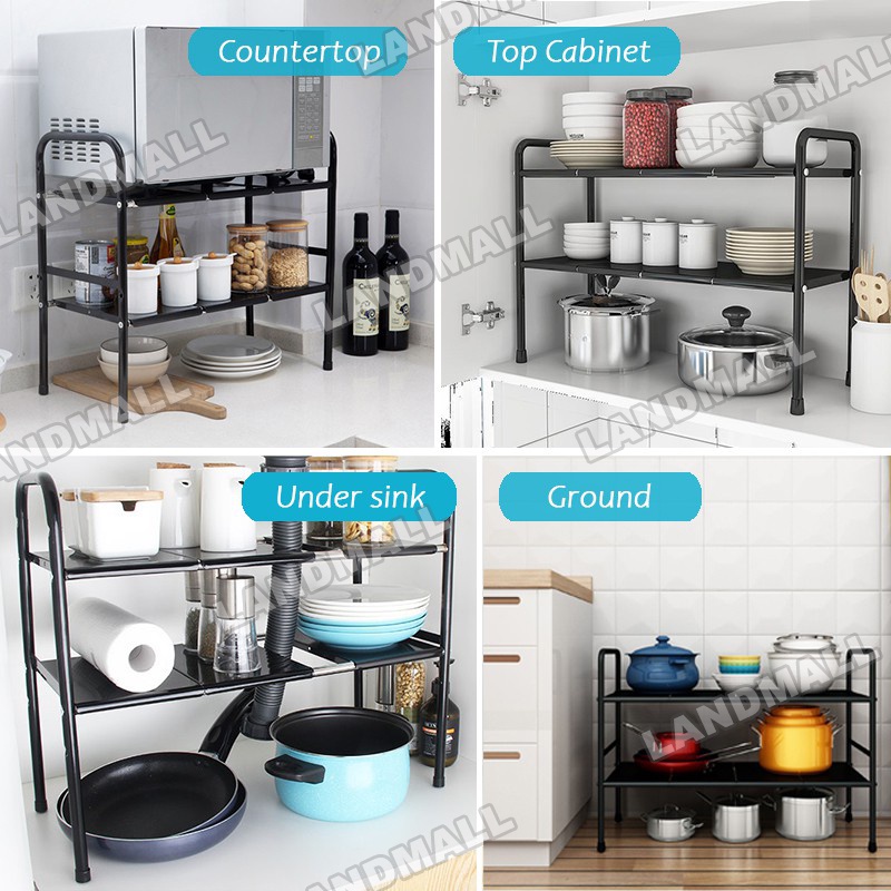 Under Sink Organizer Rack Scalable sink storage rack Expandable Shelf