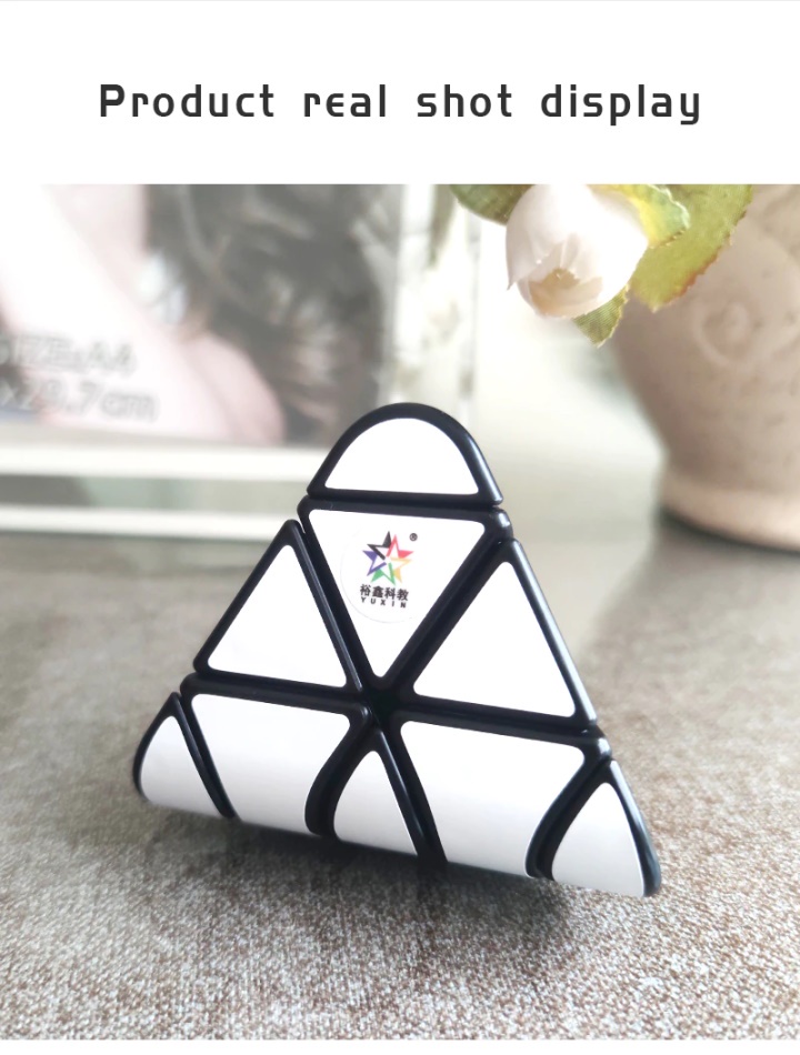 SHUYUE Pyramid Speed Cube | 3x3x3 Triangle Magic Puzzle | Black ABS Plastic Brain Teaser For Kids & Adults