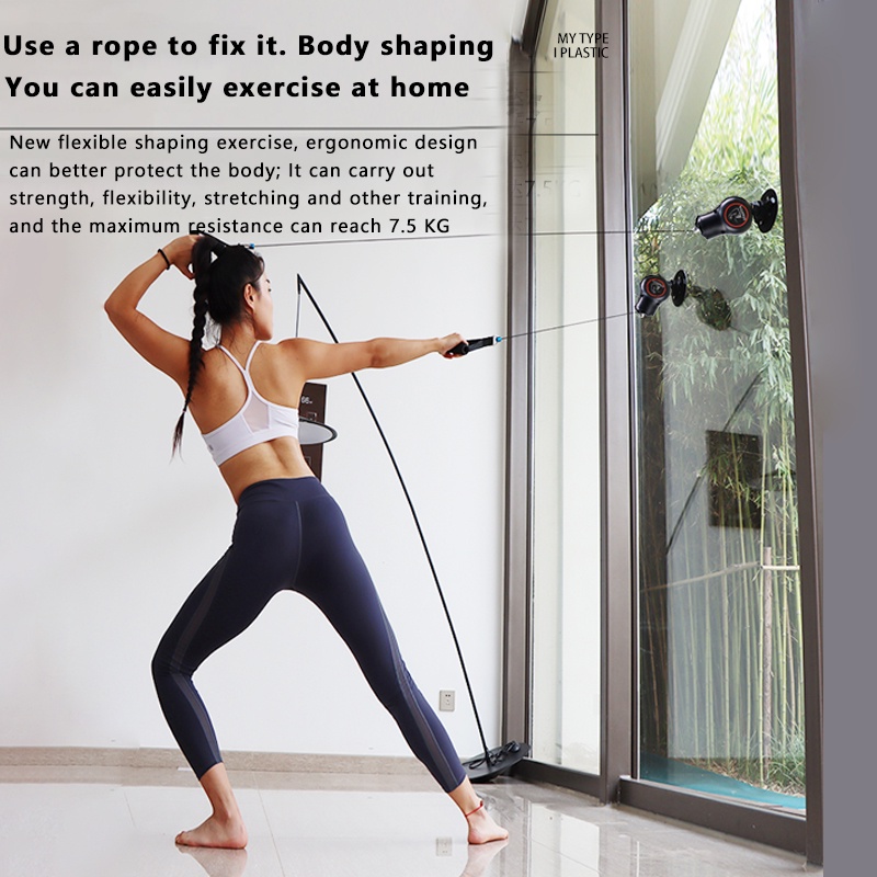 Fitness resistance rope shoulder opening multi-functional adjustable ...